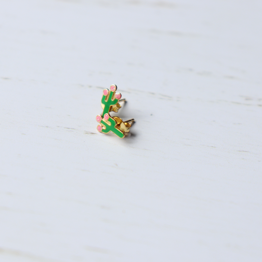 Cactus stud earrings